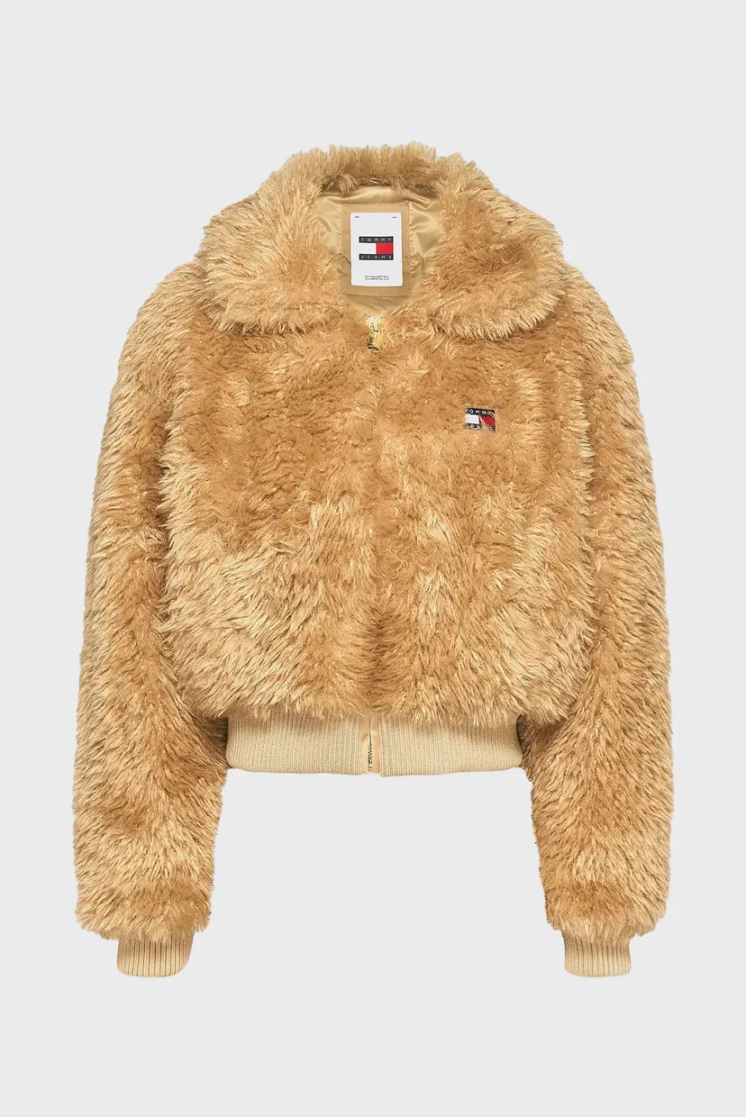 Женская бежевая шуба TJW FAUX SHEARLING JACKET 5