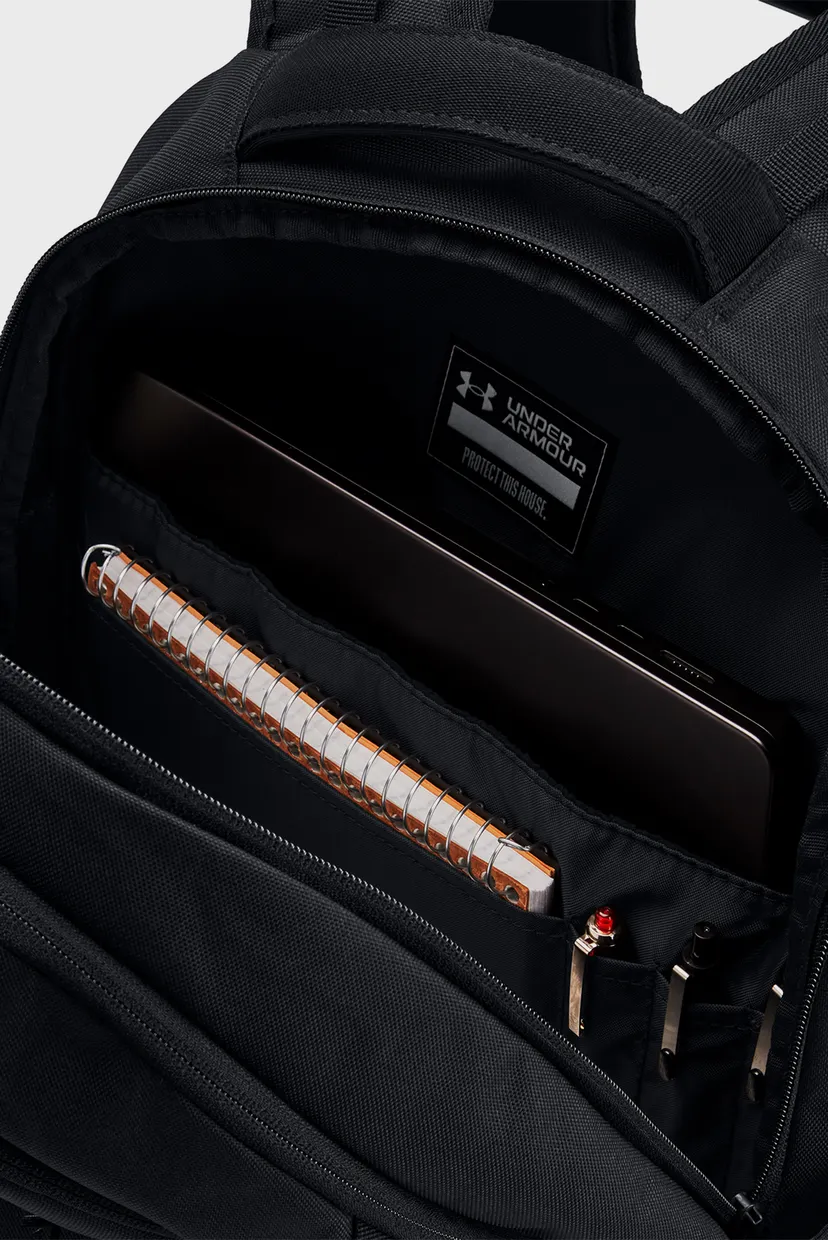 Черный рюкзак UA Hustle 6.0 Backpack 4
