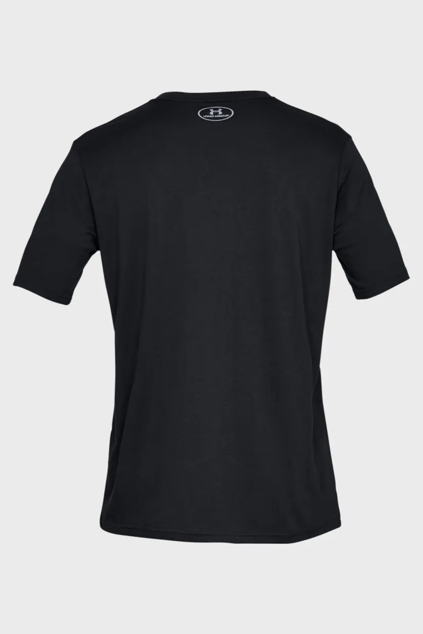 Мужская черная футболка UA TEAM ISSUE WORDMARK SS 6