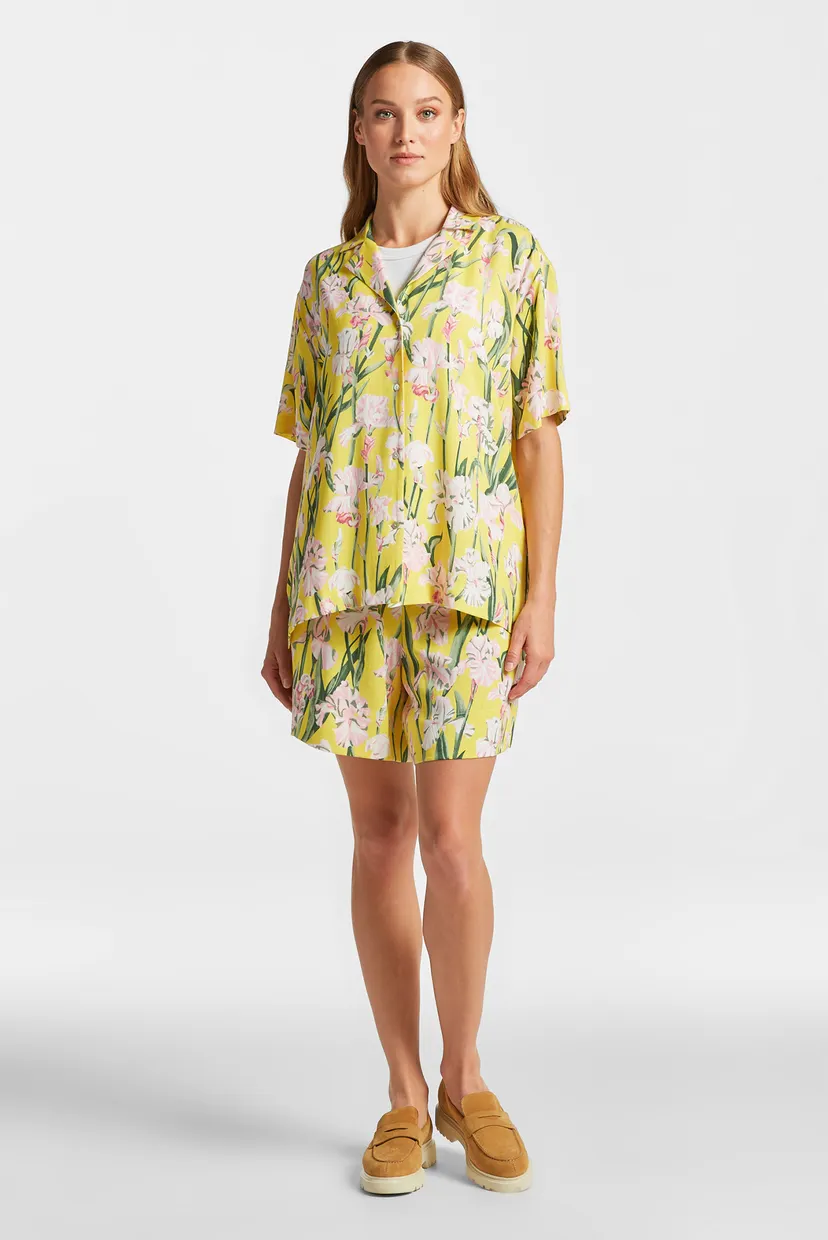 Жіноча жовта блуза з візерунком REL IRIS PRINT SS PYJAMA 4