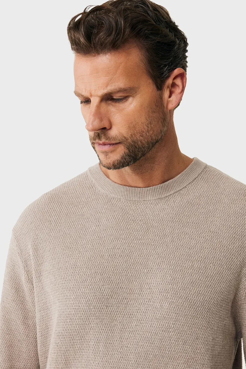 Чоловічий бежевий джемпер Structured knit sweater 4