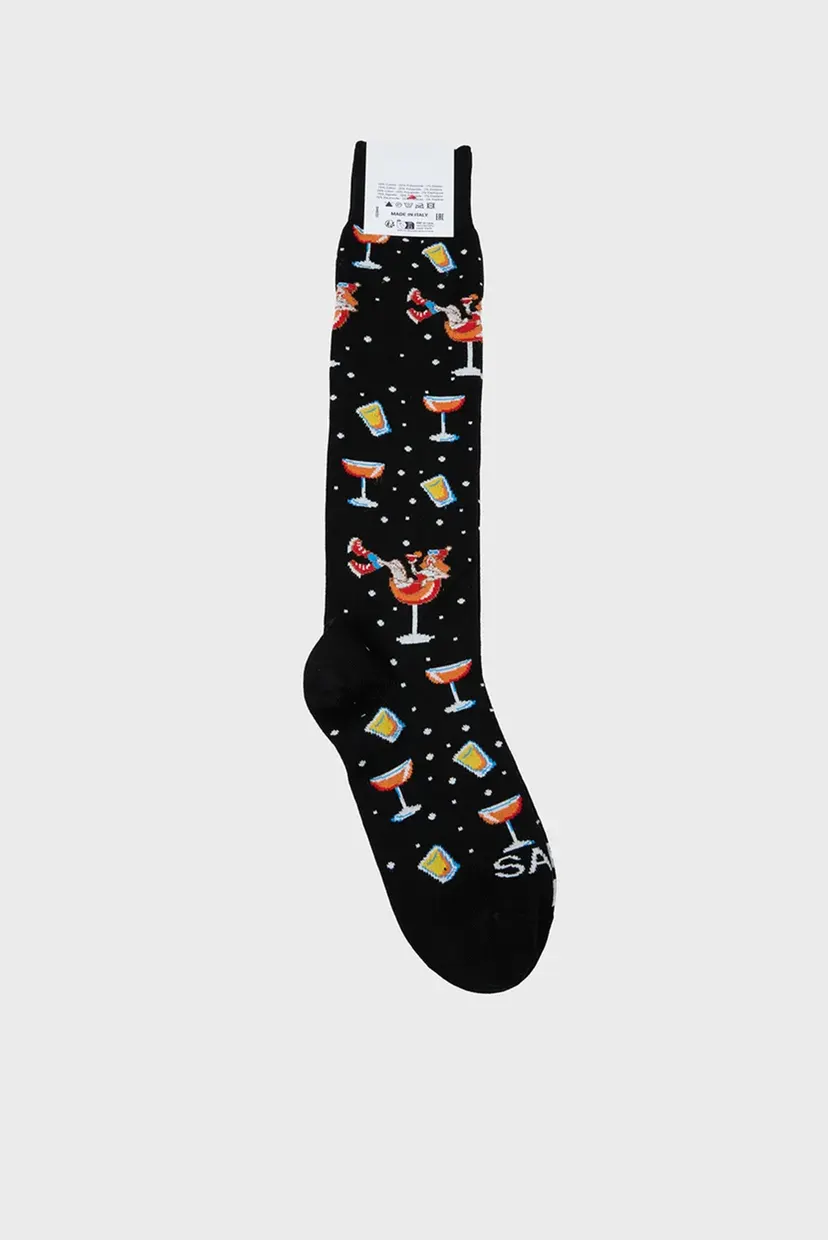 Мужские черные носки с узором SOX 3