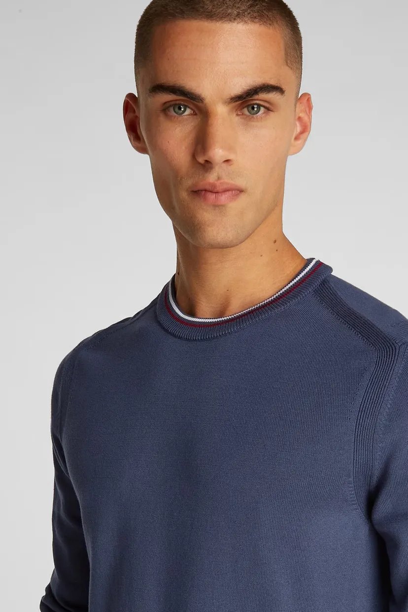 Мужской синий джемпер RWB COTTON CREW NECK 3