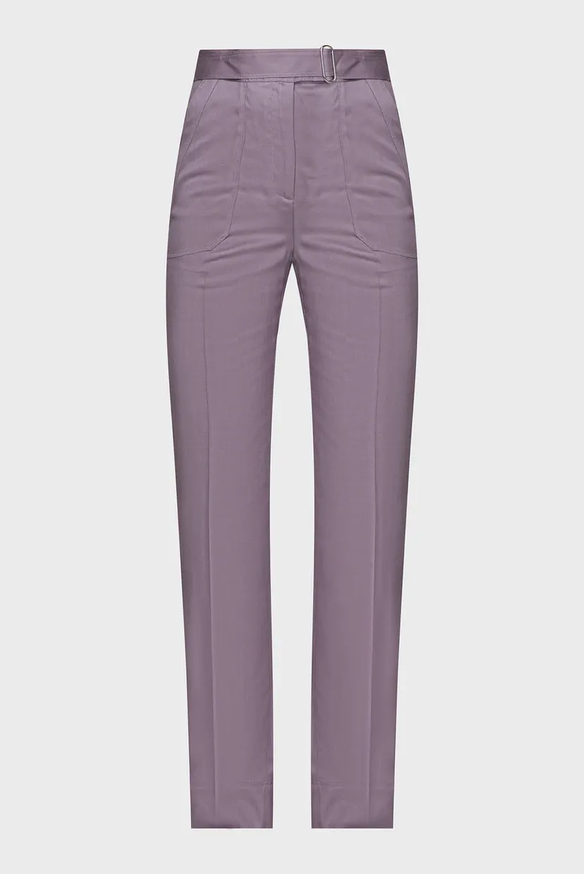 Женские фиолетовые брюки TENCEL SLIM STRAIGHT PANT 5