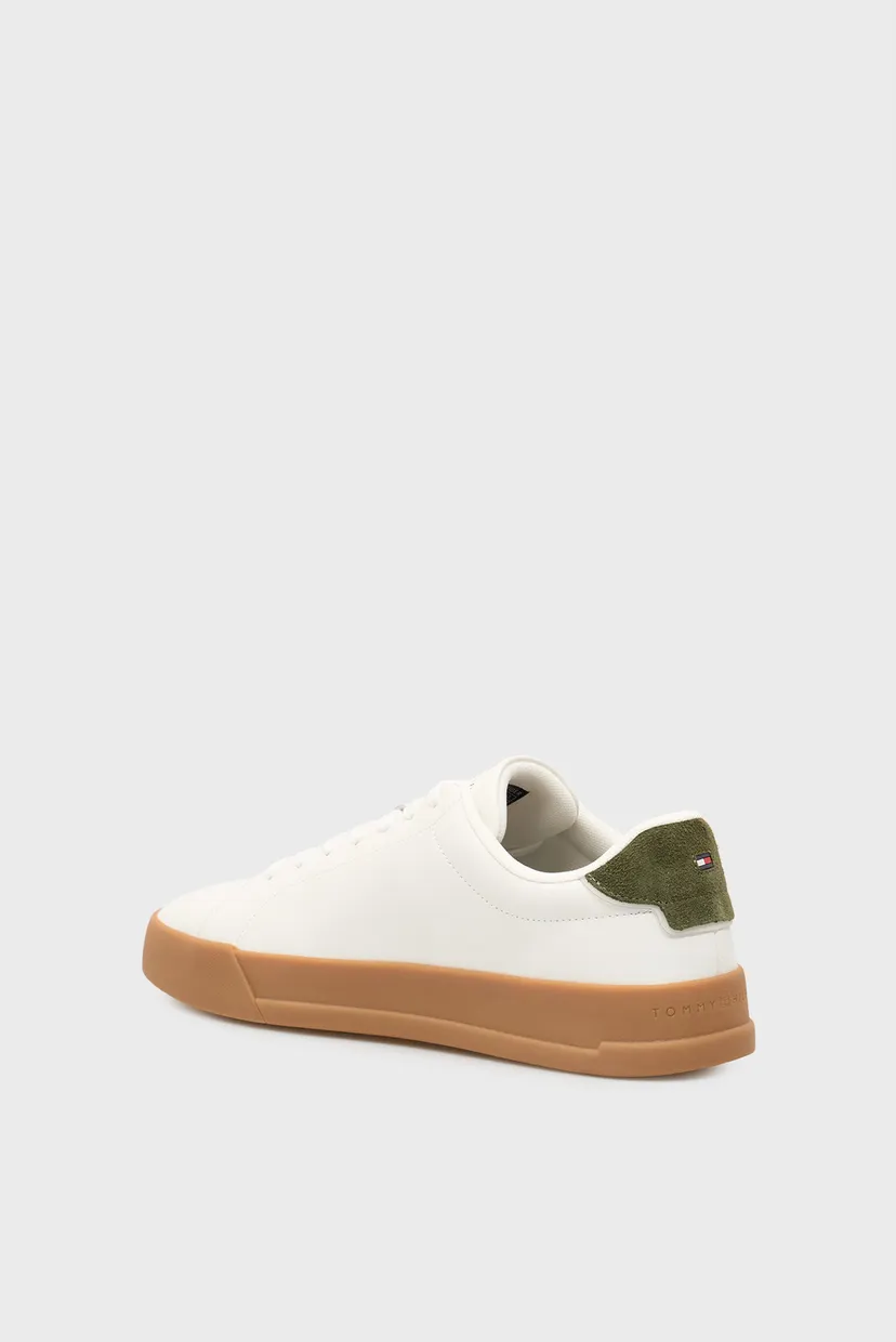 Мужские белые кожаные сникерсы COURT LTH DETAIL 5