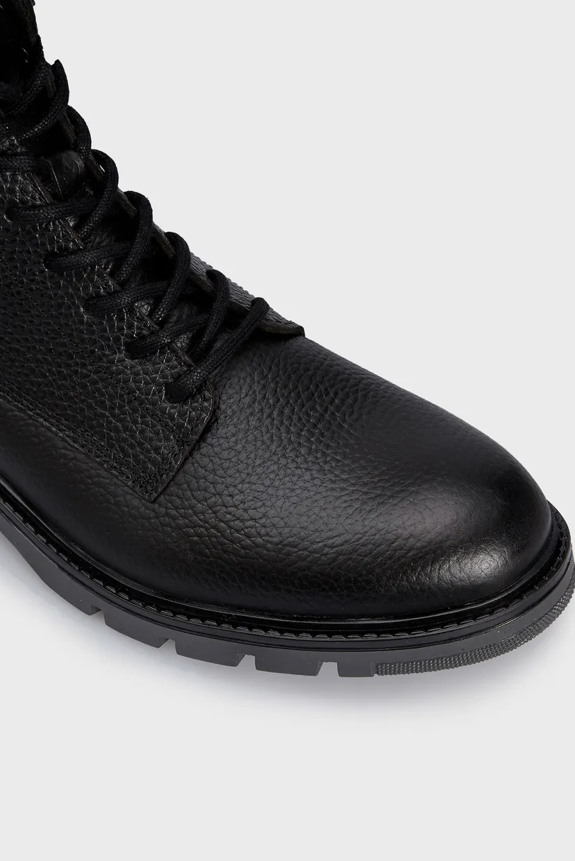 Чоловічі чорні шкіряні черевики WARM PADDED HILFIGER LTH BOOT 5