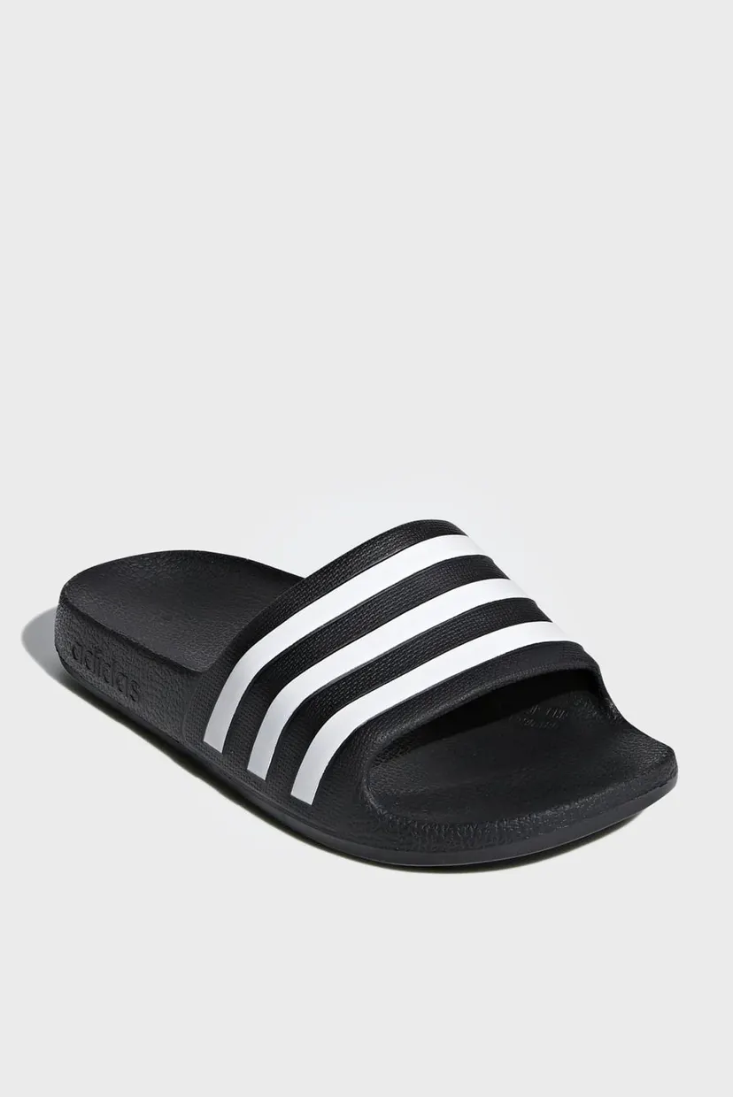 Детские черные слайдеры Adilette Aqua 4