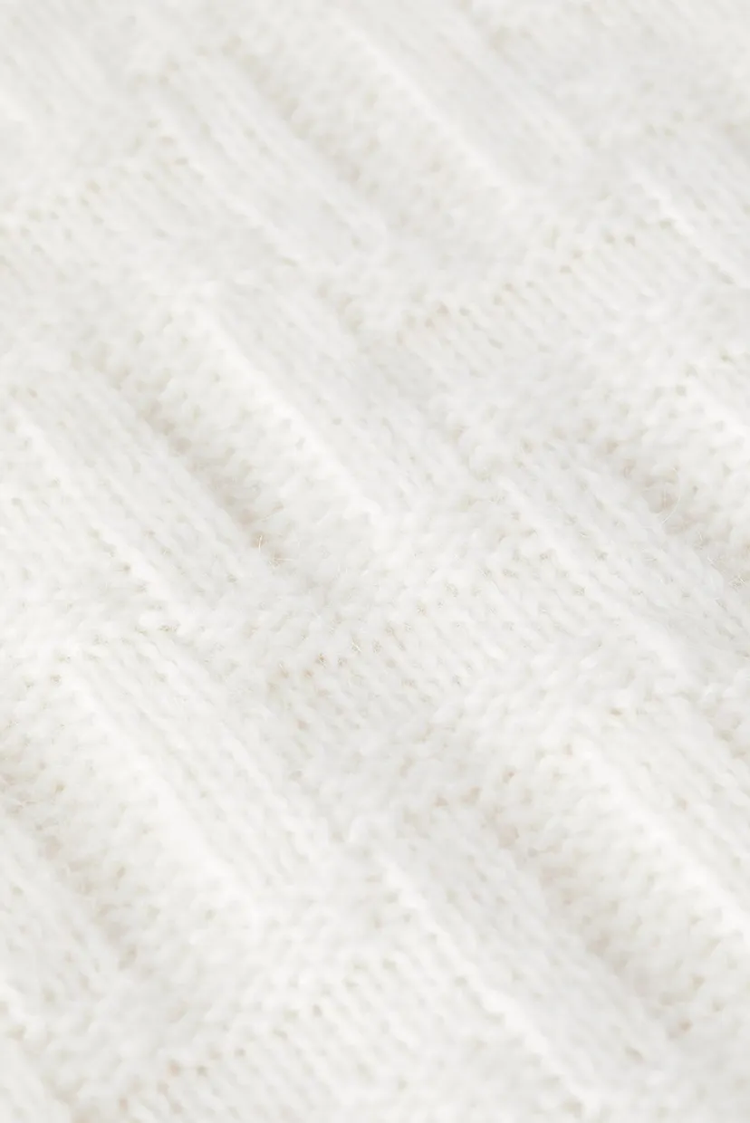 Женский белый свитер AMD TONAL TEXTURE ROLL-NK SWT 5