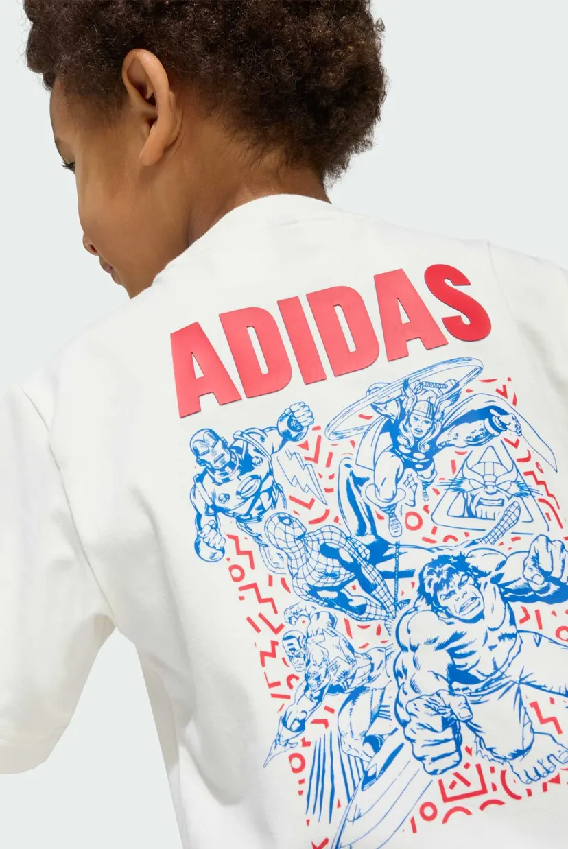 Детская белая футболка ADIDAS MARVEL AVENGERS 5