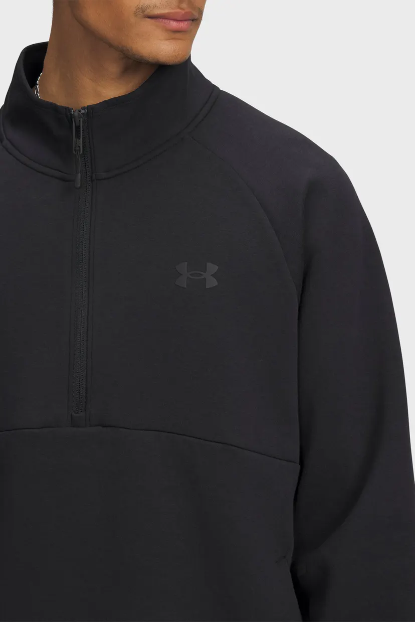 Чоловіча чорна спортивна кофта UA Unstoppable Flc Half Zip 3