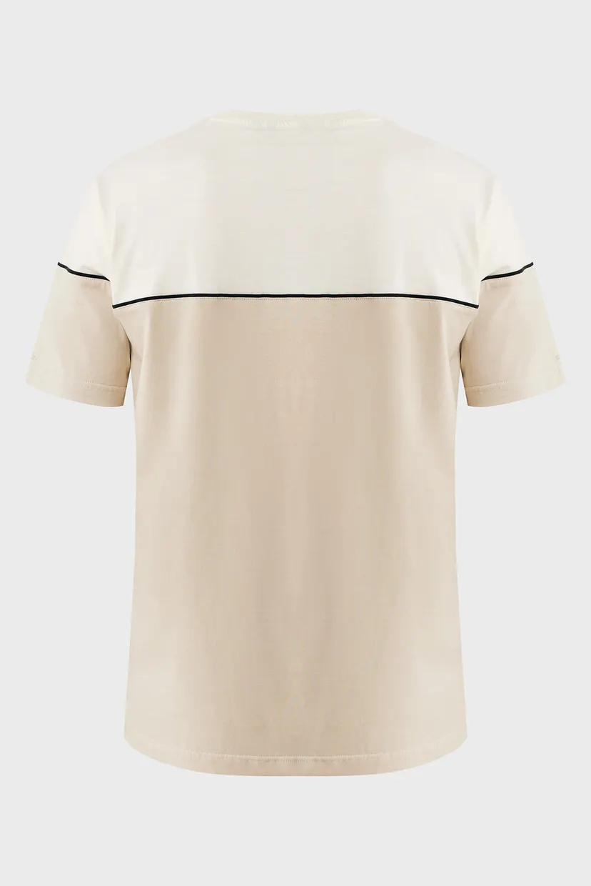 Чоловіча бежева футболка Colorblock t-shirt regular fit 7