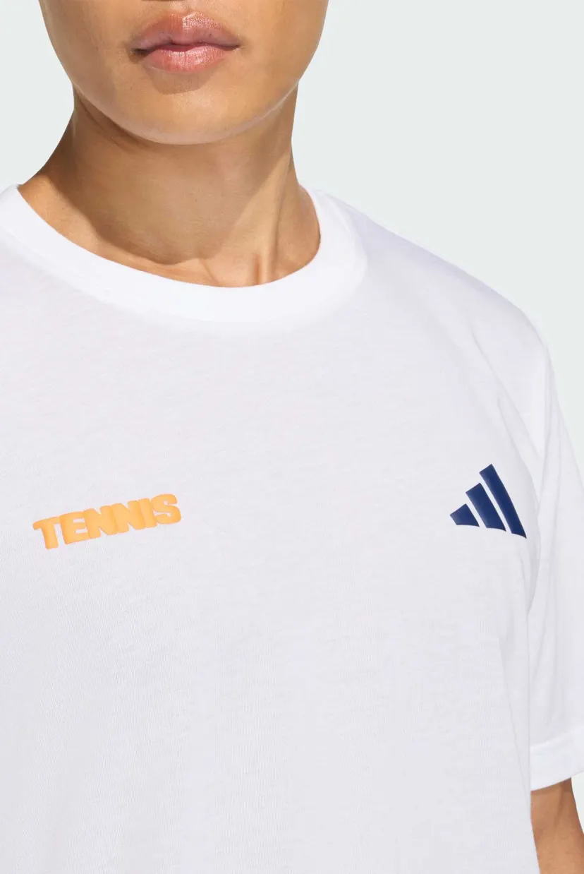 Чоловіча біла футболка Tennis Hot Egg Graphic 4