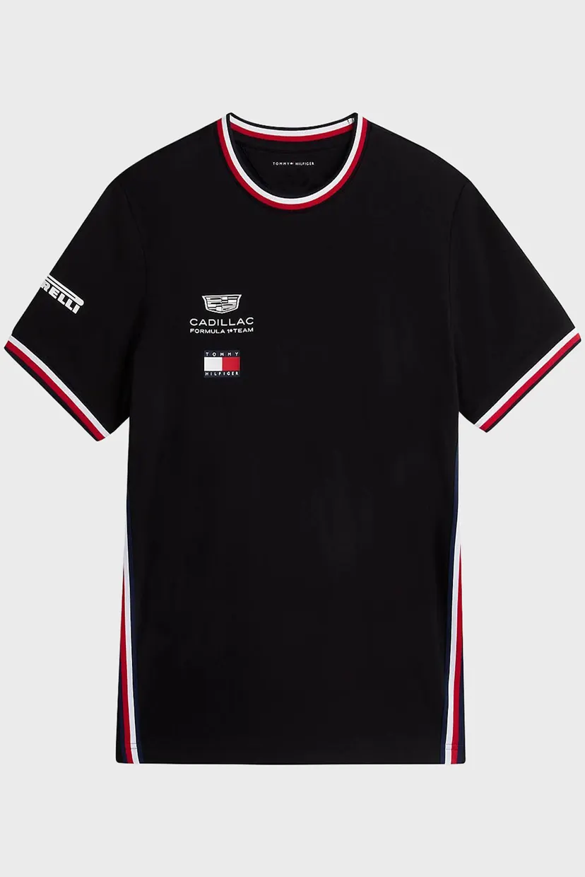 Мужская черная футболка TH x Cadillac Formula 1® Team 5
