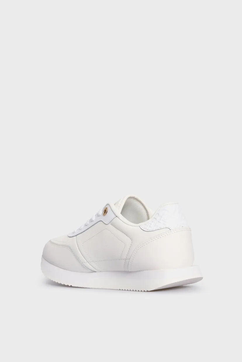 Женские белые кожаные кроссовки ELEVATED ESSENT RUNNER MONOGRAM 5