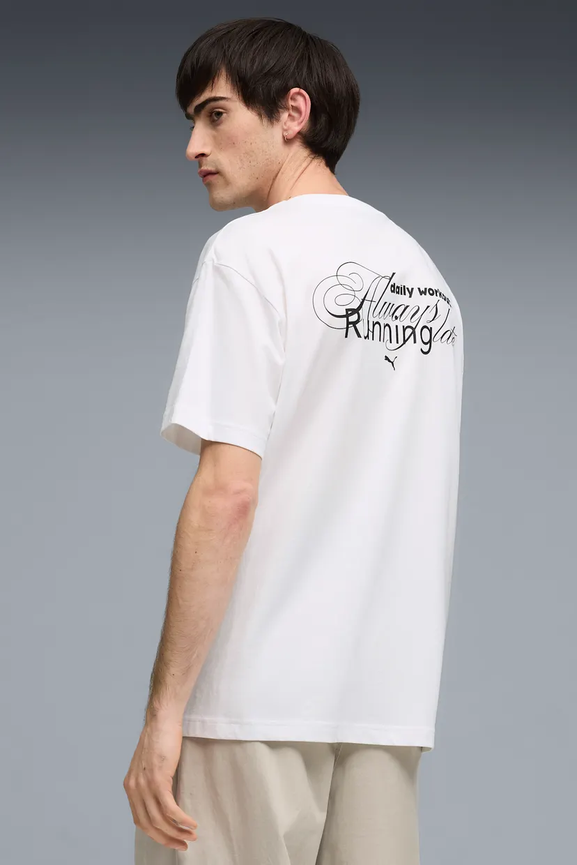 Чоловіча біла футболка Graphic Slogan Relaxed Tee Men 3