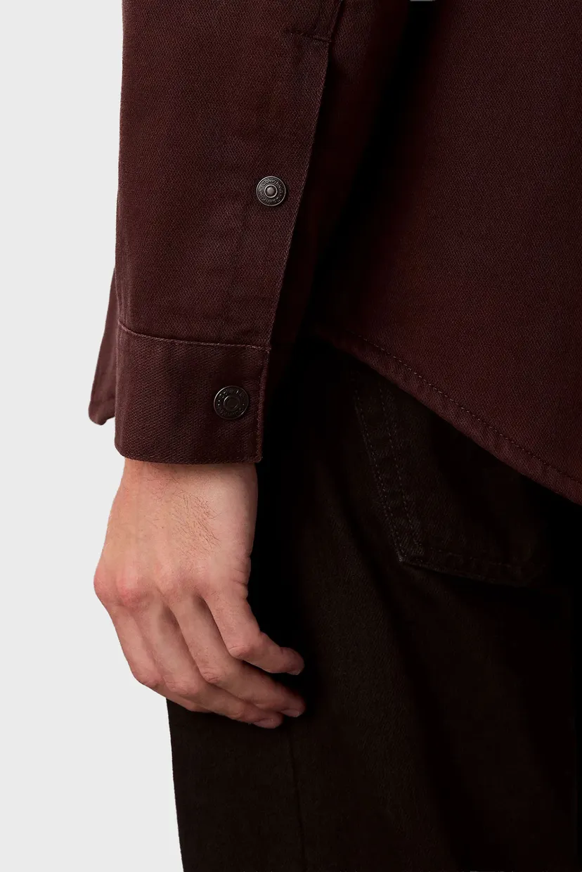 Мужская темно-коричневая рубашка PADDED JAVA OVERSHIRT 6