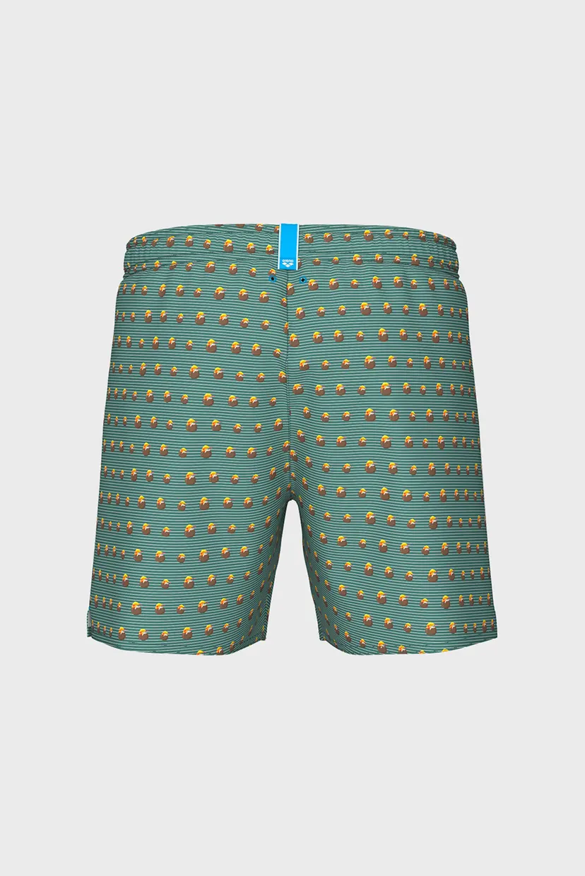Чоловічі зелені плавальні шорти з візерунком WATER PRINTS BEACH BOXER AO 7