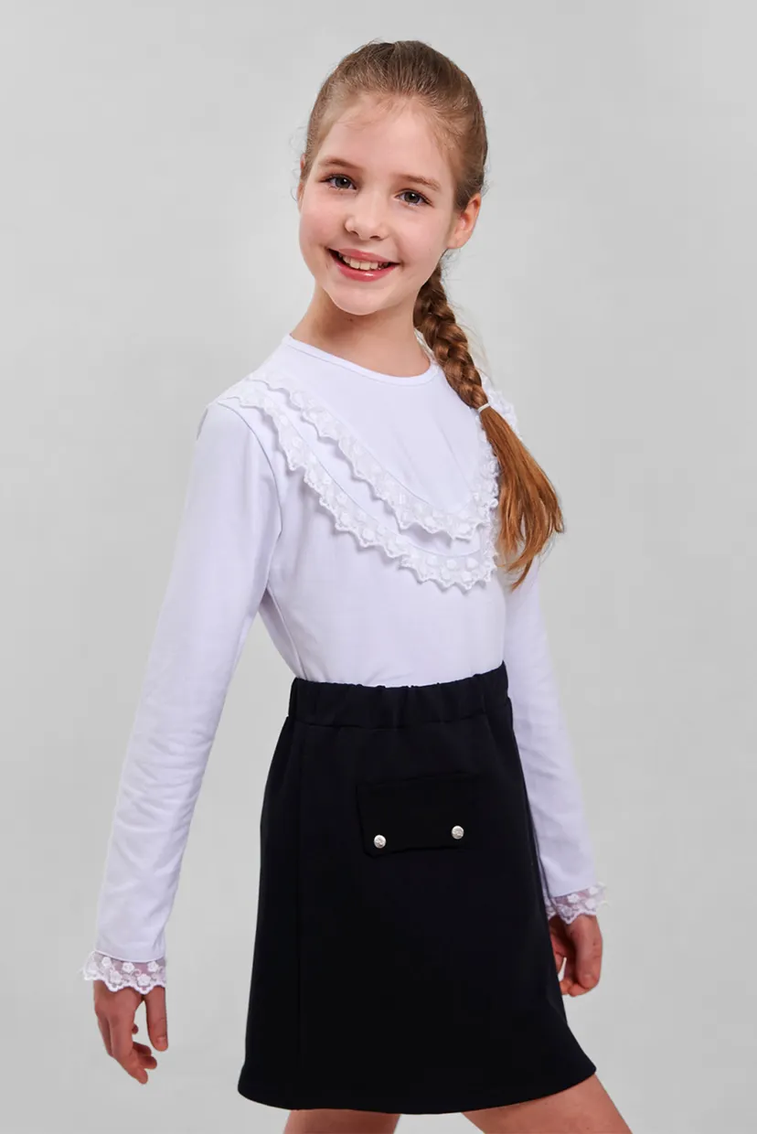 Дитяча біла блуза 3
