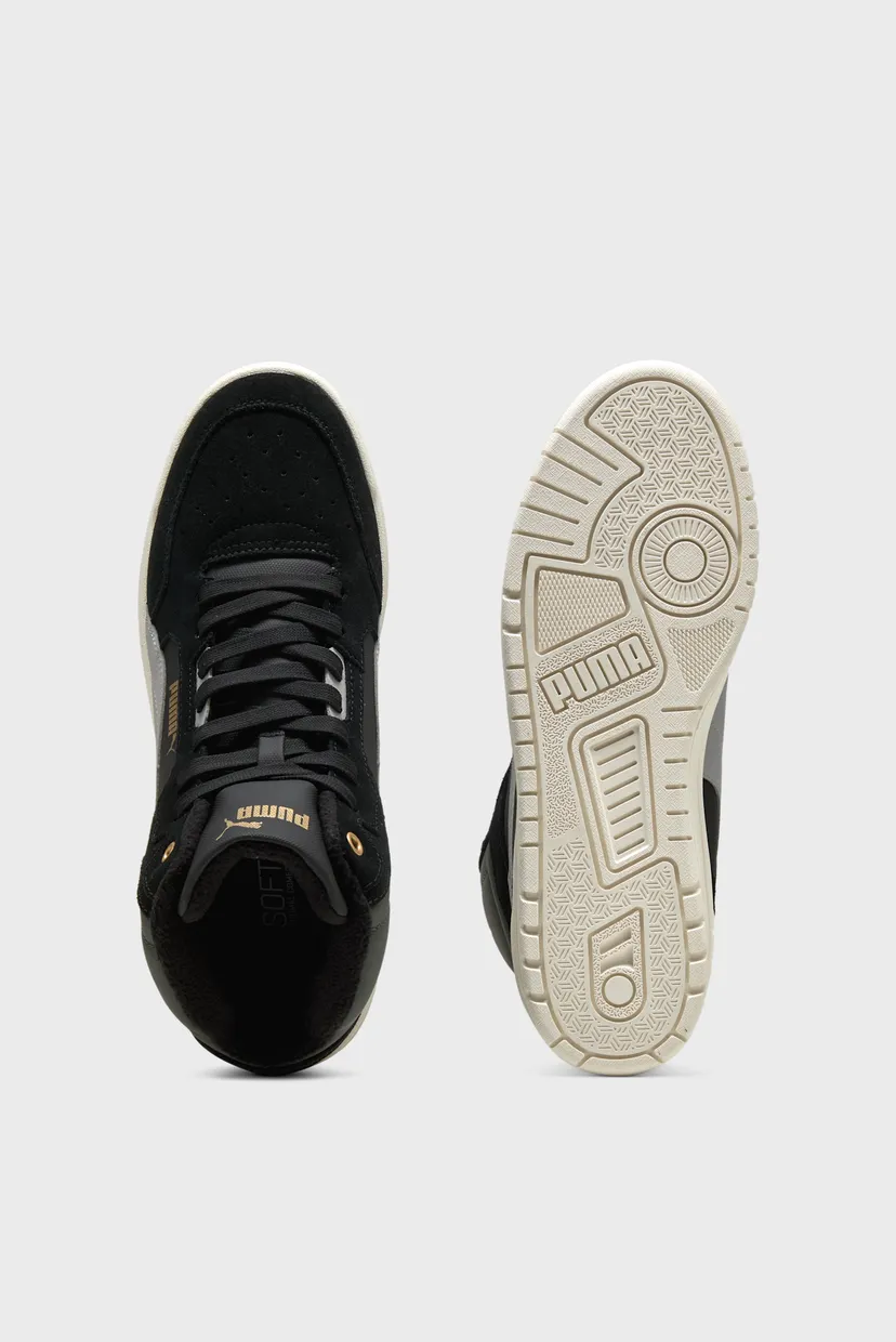 Черные замшевые хайтопы Shuffle Downtown Mid Sneakers Unisex 4