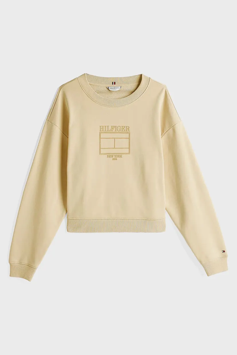 Женский желтый свитшот BOXY OUTLINE FLAG 5