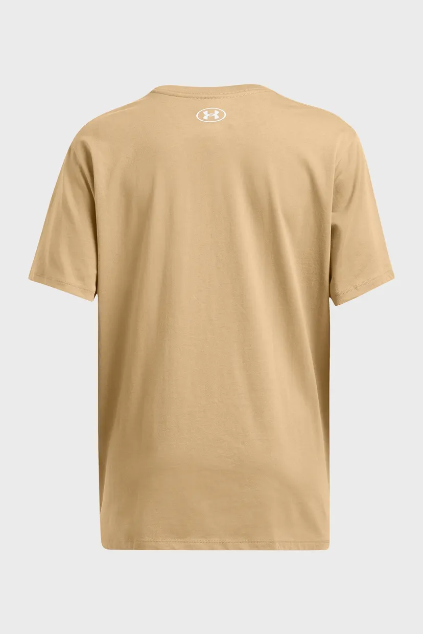 Жіноча бежева футболка UA W BFOS LOGO TEE SS 4