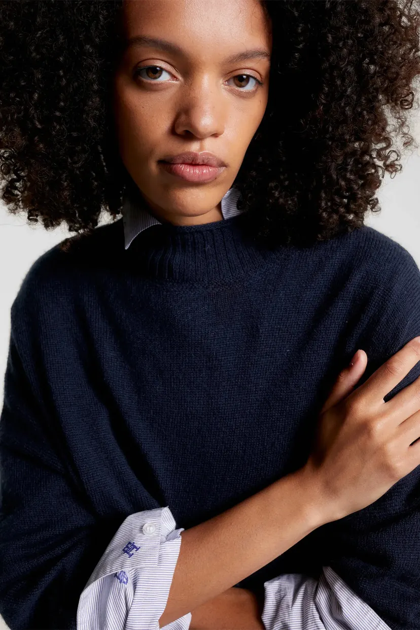 Жіноча темно-синя вовняна сукня SOFT WOOL MIDI 3