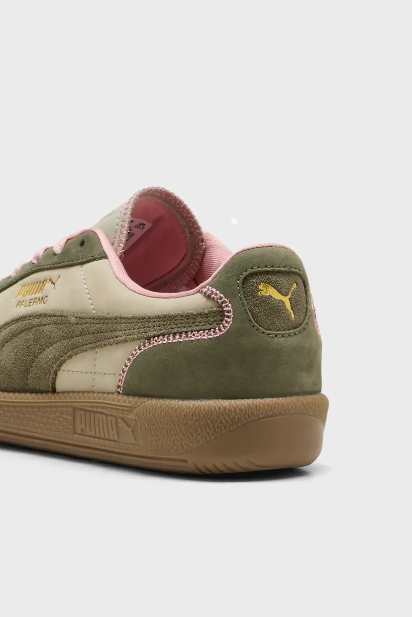 Женские оливковые кожаные сникерсы Palermo Lux Sneakers Women 6