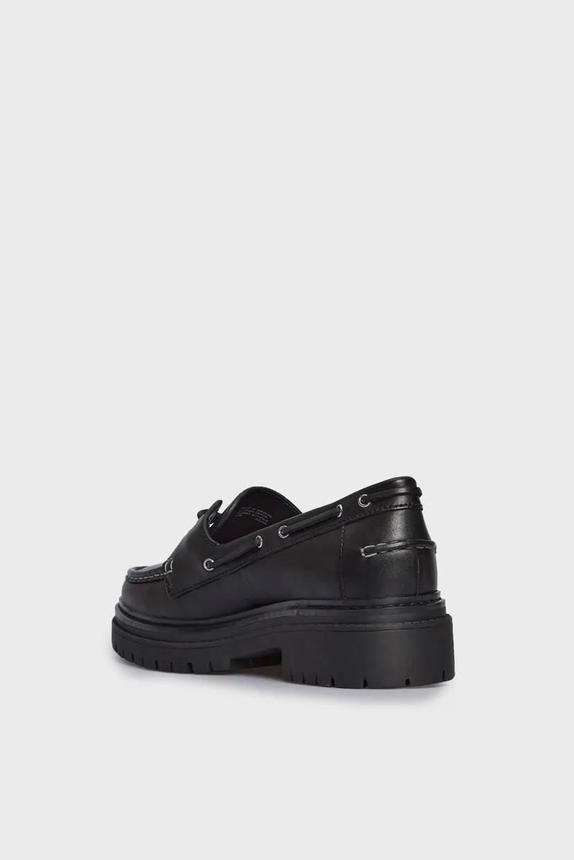 Женские черные кожаные топсайдеры CAMERON LOAFER 5