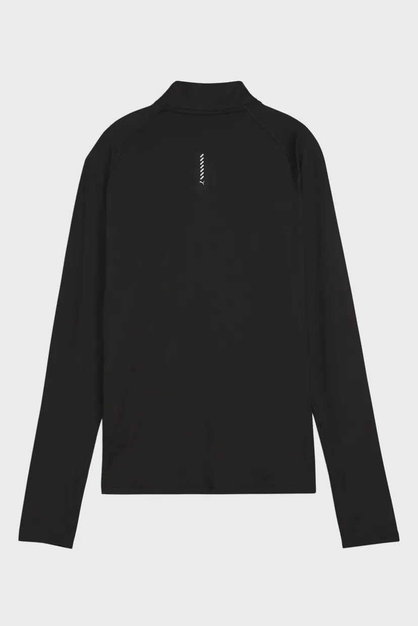 Женский черный лонгслив RUN VELOCITY CLOUDSPUN 1/4 Zip Women 7