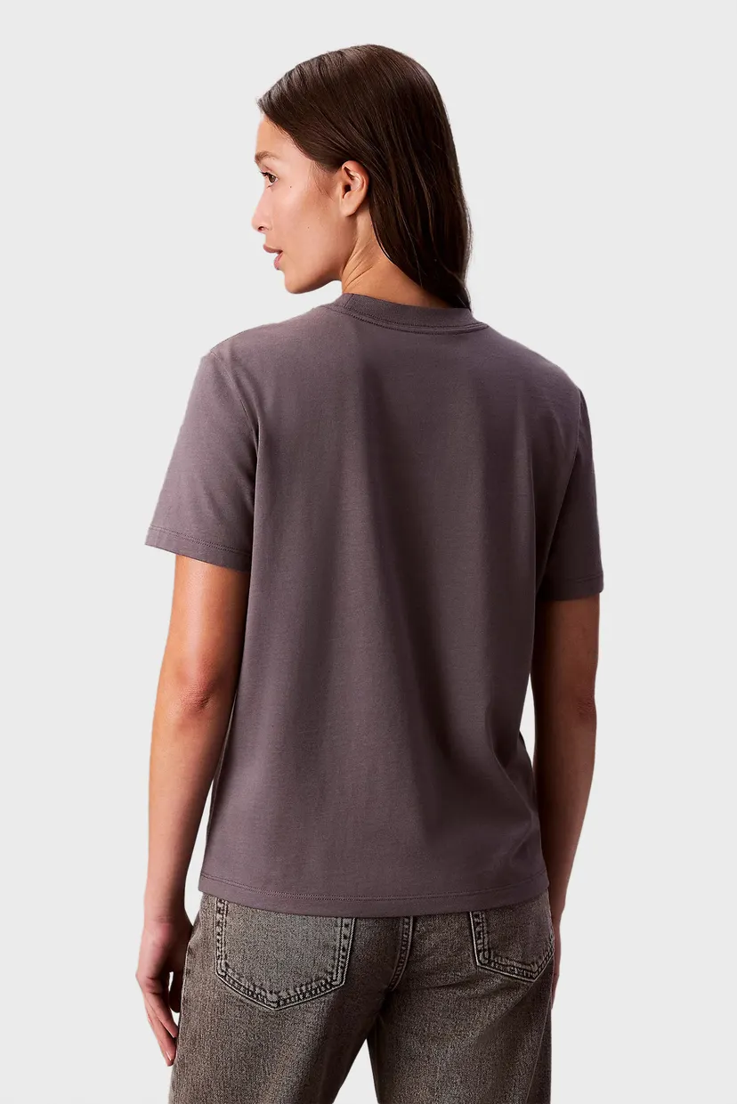 Женская серая футболка SS SEQUIN CK GRAPHIC TEE 3
