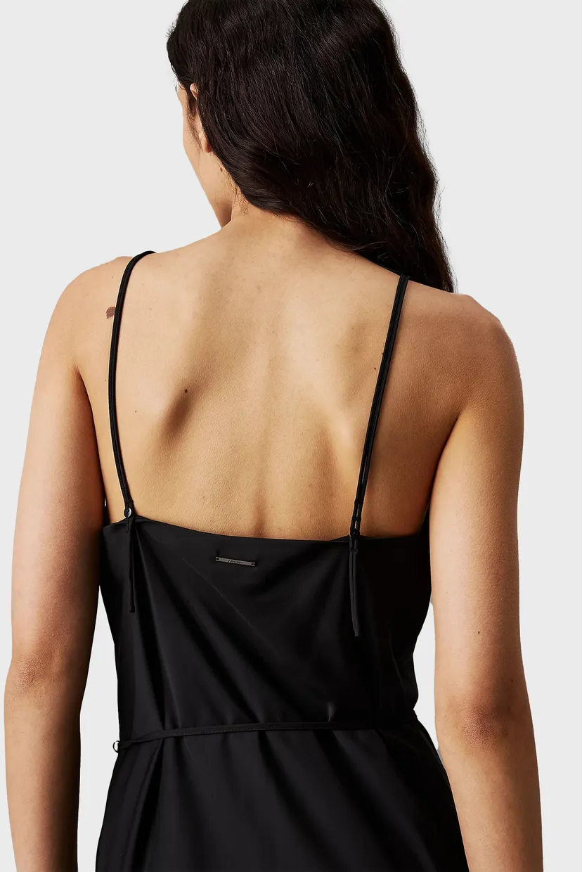 Жіноча чорна сукня RECYCLED CDC MIDI SLIP 4
