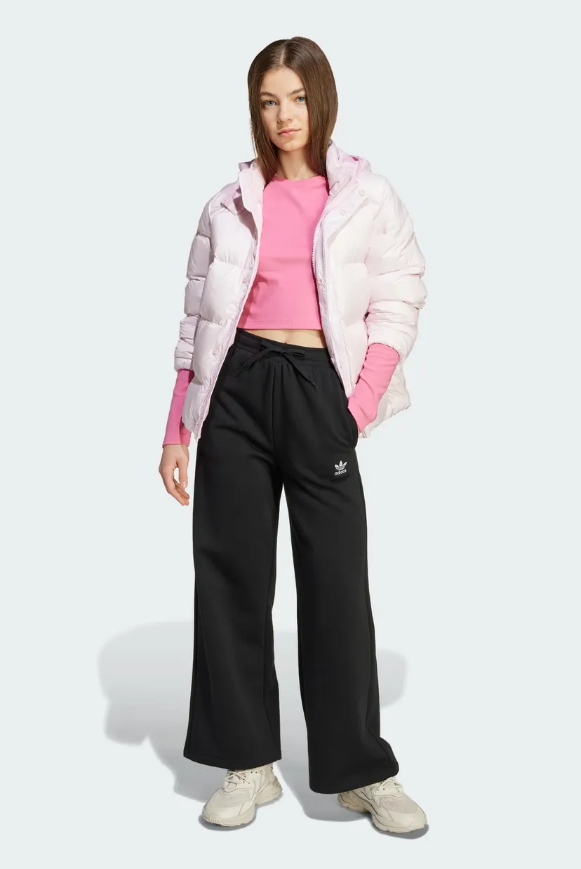 Детские черные спортивные брюки Wide Leg Kids adidas JX2780 — MD