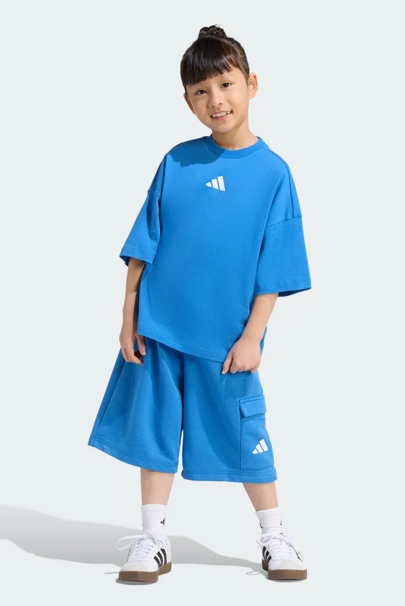 Детский синий комплект одежды (футболка, шорты) TIRO_NSTER adidas