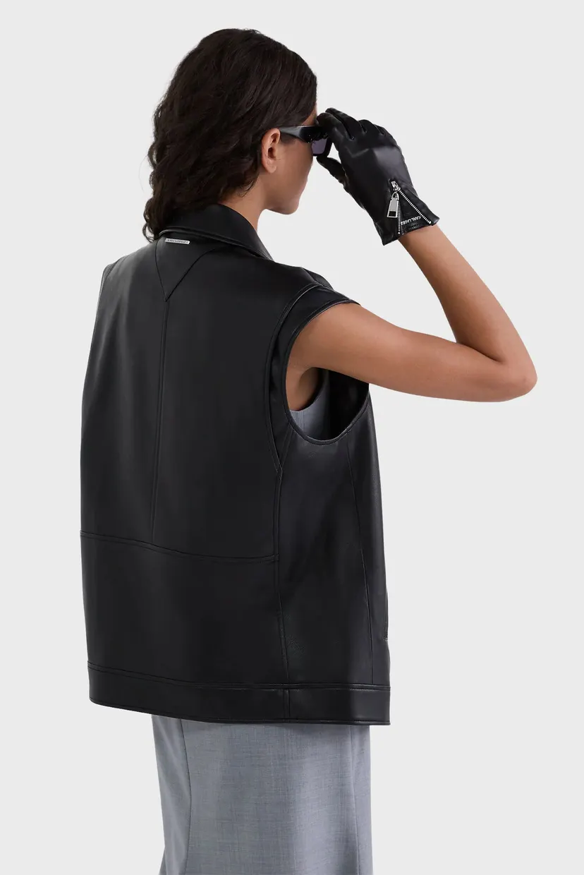 Женский черный жилет Biker Gilet 3