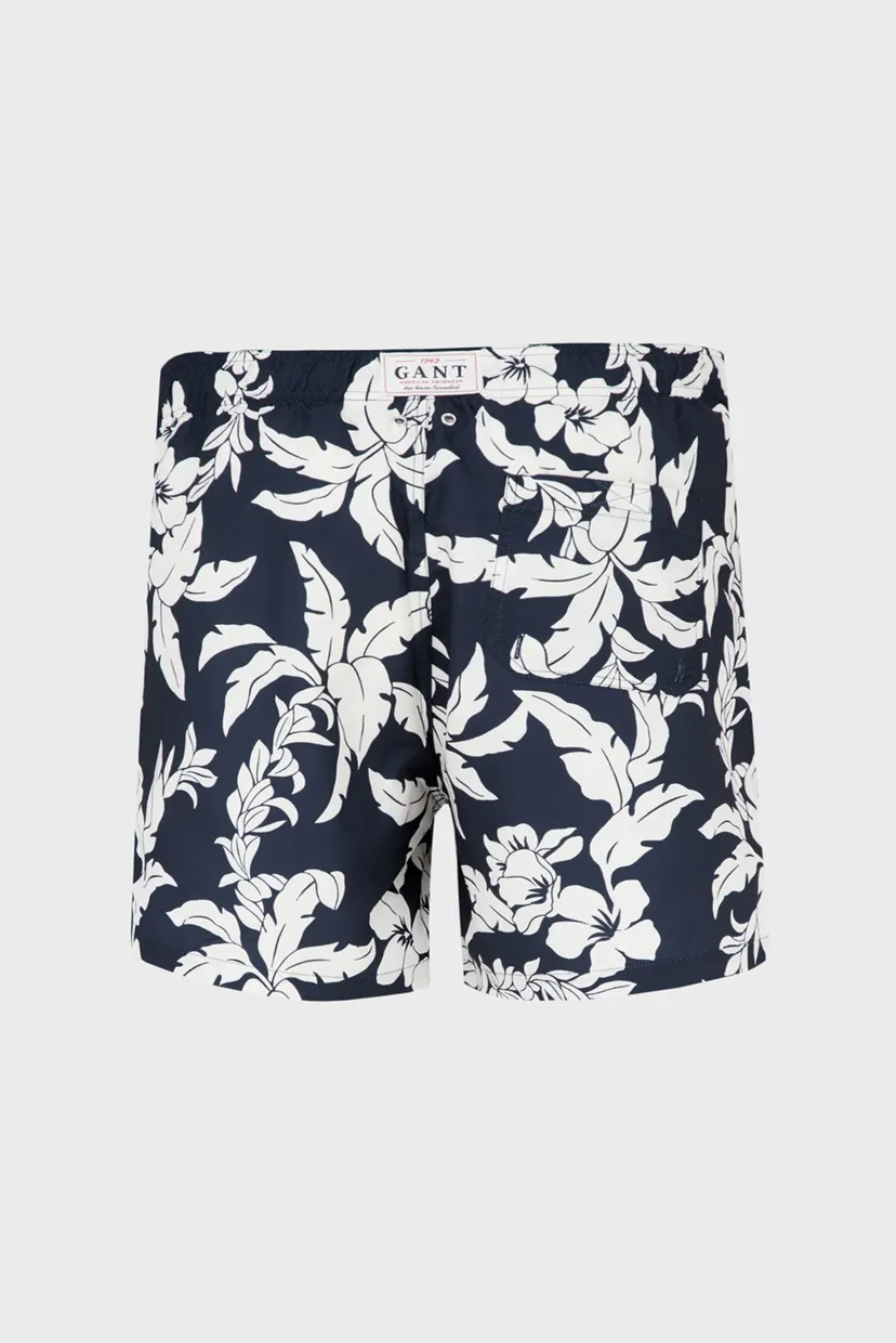 Чоловічі темно-сині плавальні шорти з візерунком PALM LEI PRINT SWIM SHORTS 7