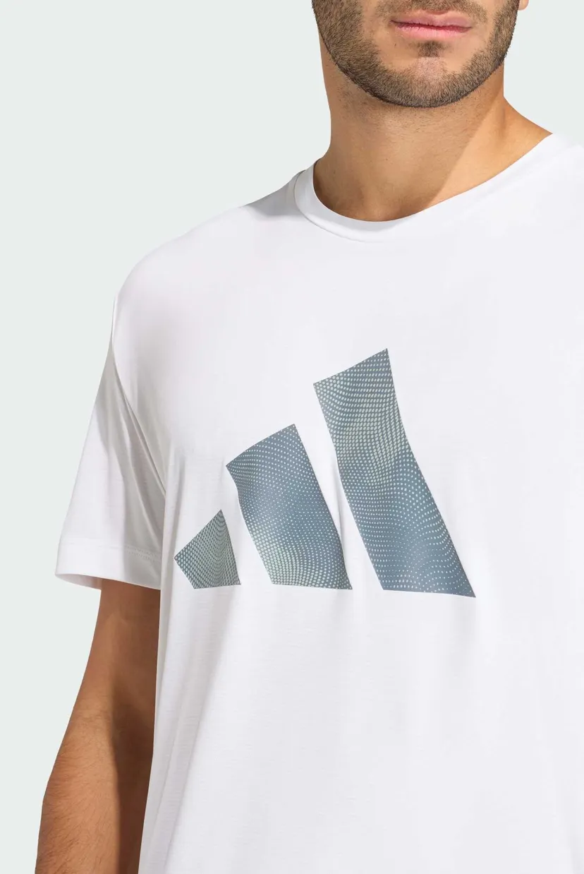 Мужская белая футболка adi365 Running Essentials Brand Love 4