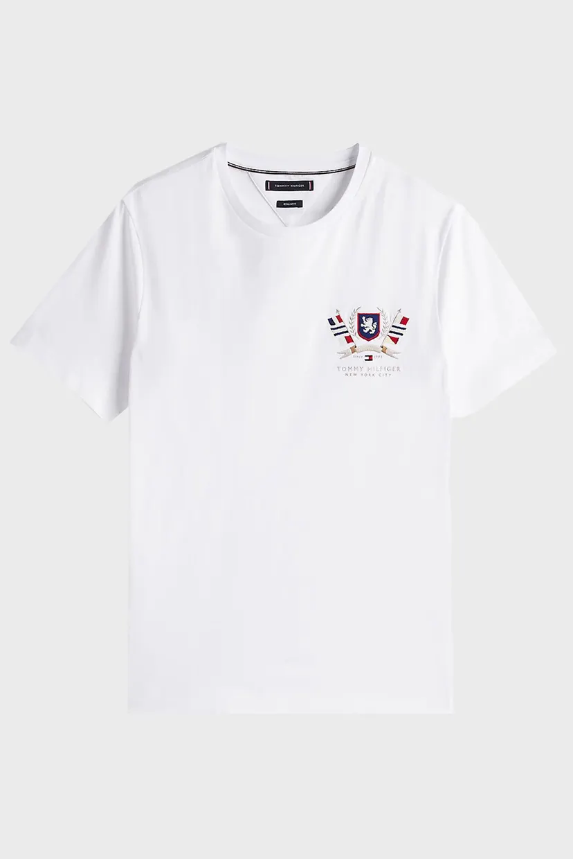 Чоловіча біла футболка HILFIGER COLOUR CREST 5