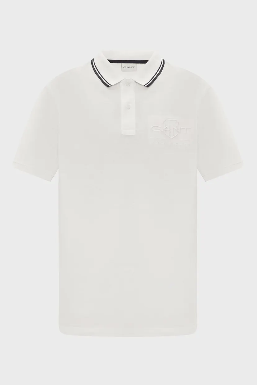 Чоловіче біле поло CONTRAST TIPPING SS PIQUE POLO 6