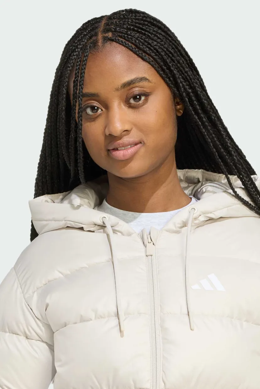 Женская белая куртка Essentials CLIMAWARM Synthetic Down Puffer Hooded 5