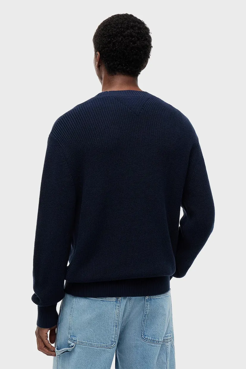 Мужской темно-синий свитер REG BADGE SWEATER 3