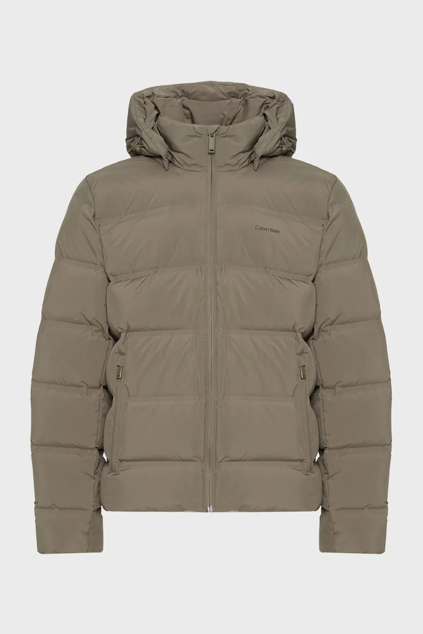 Чоловічий оливковий пуховик LS QUILTED 7