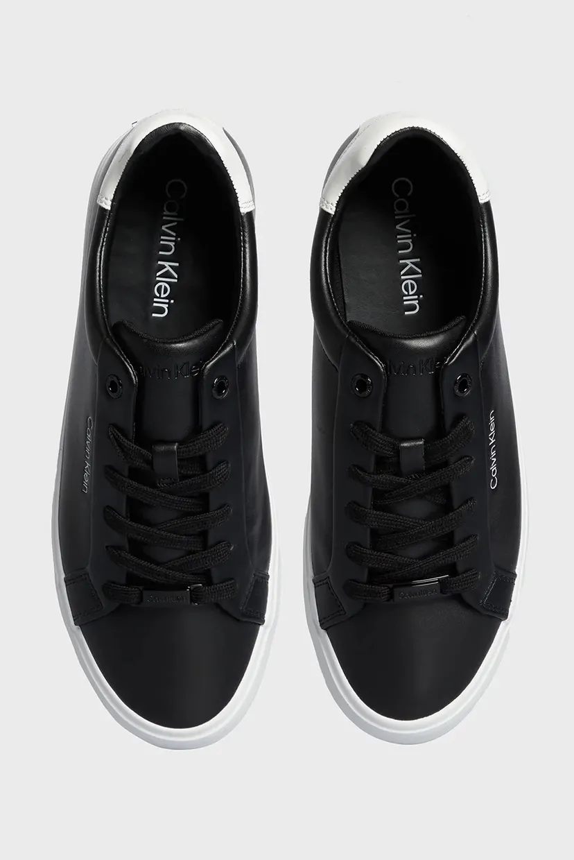 Женские черные кожаные сникерсы VULC LACE UP 4