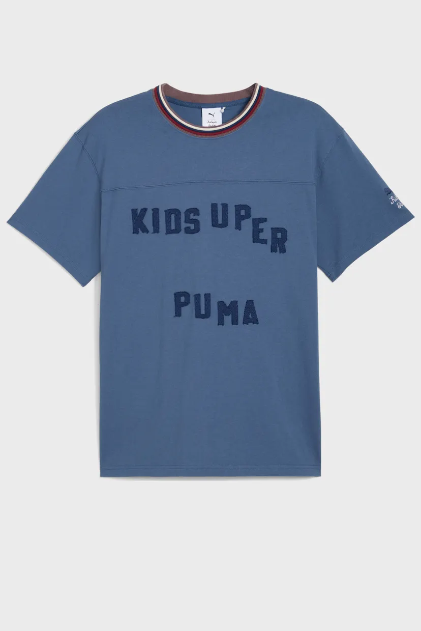 Мужская синяя футболка PUMA x KIDSUPER Graphic Tee Men 6