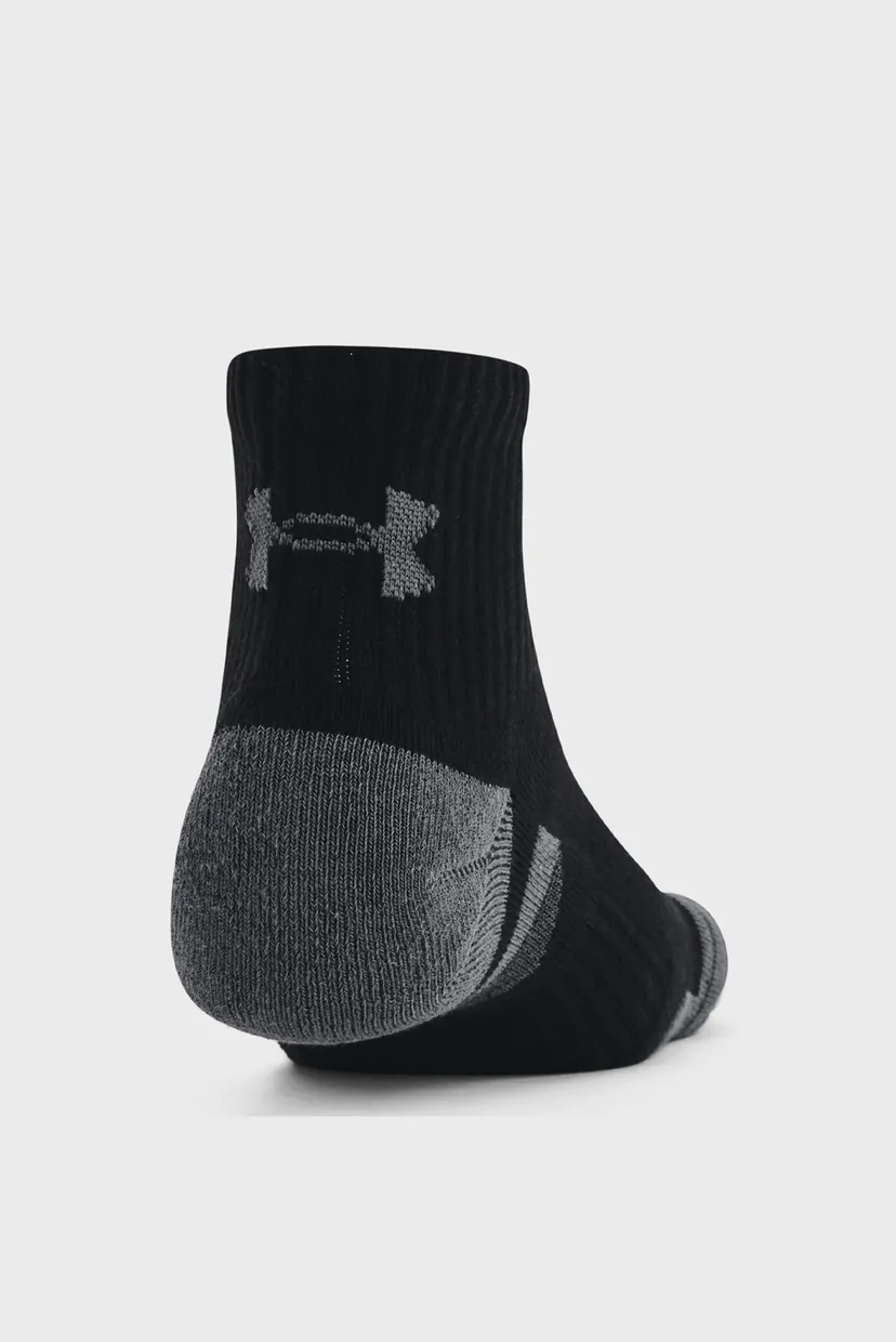 Чорні шкарпетки (3 пари) UA Performance Cotton 3p Qtr 3