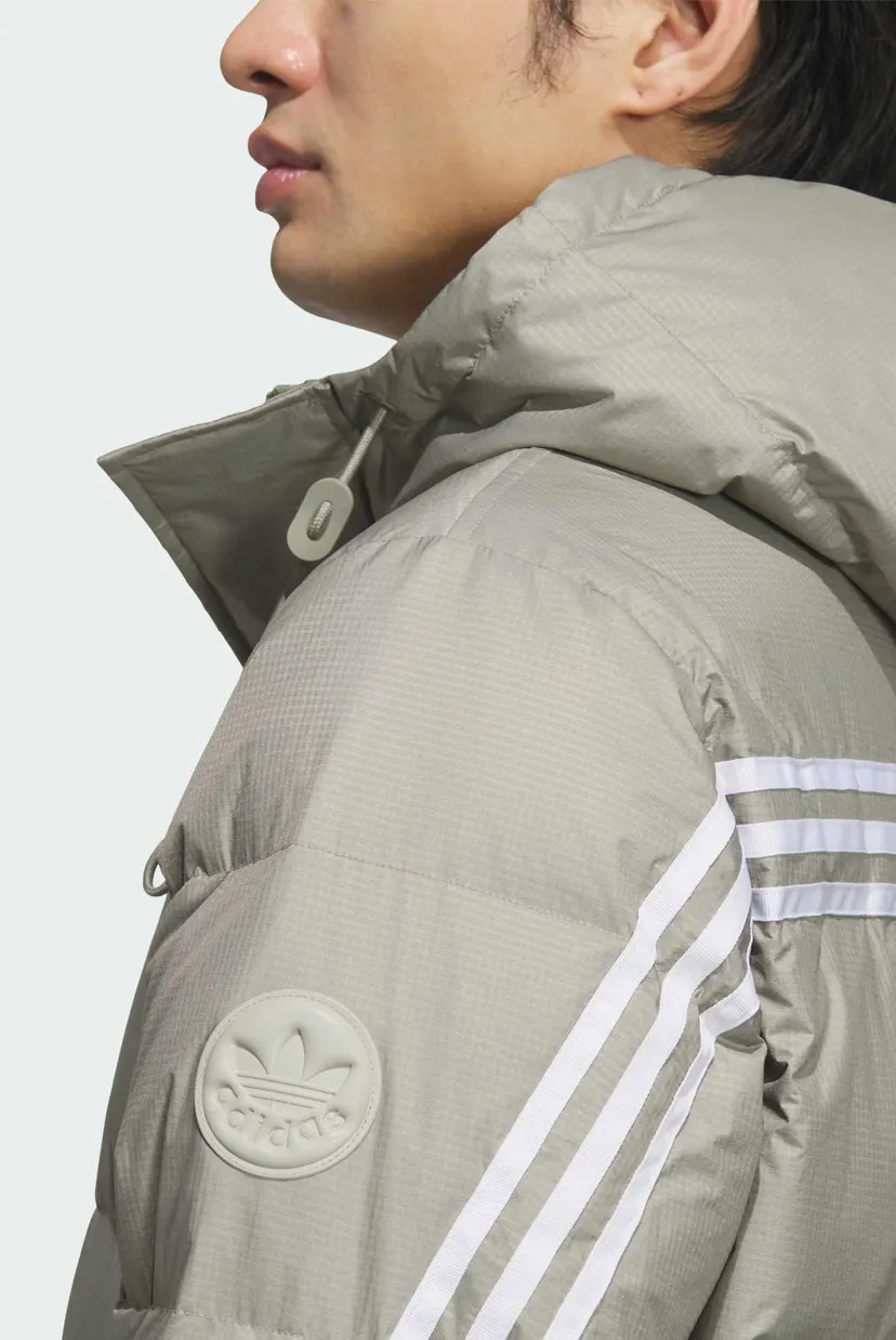 Оливкова куртка 3-Stripes Long Down (унісекс) 6