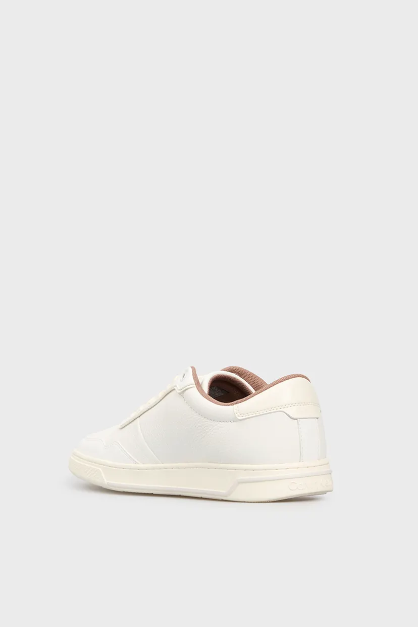 Мужские белые кожаные сникерсы LOW TOP LACE UP LOGO 5