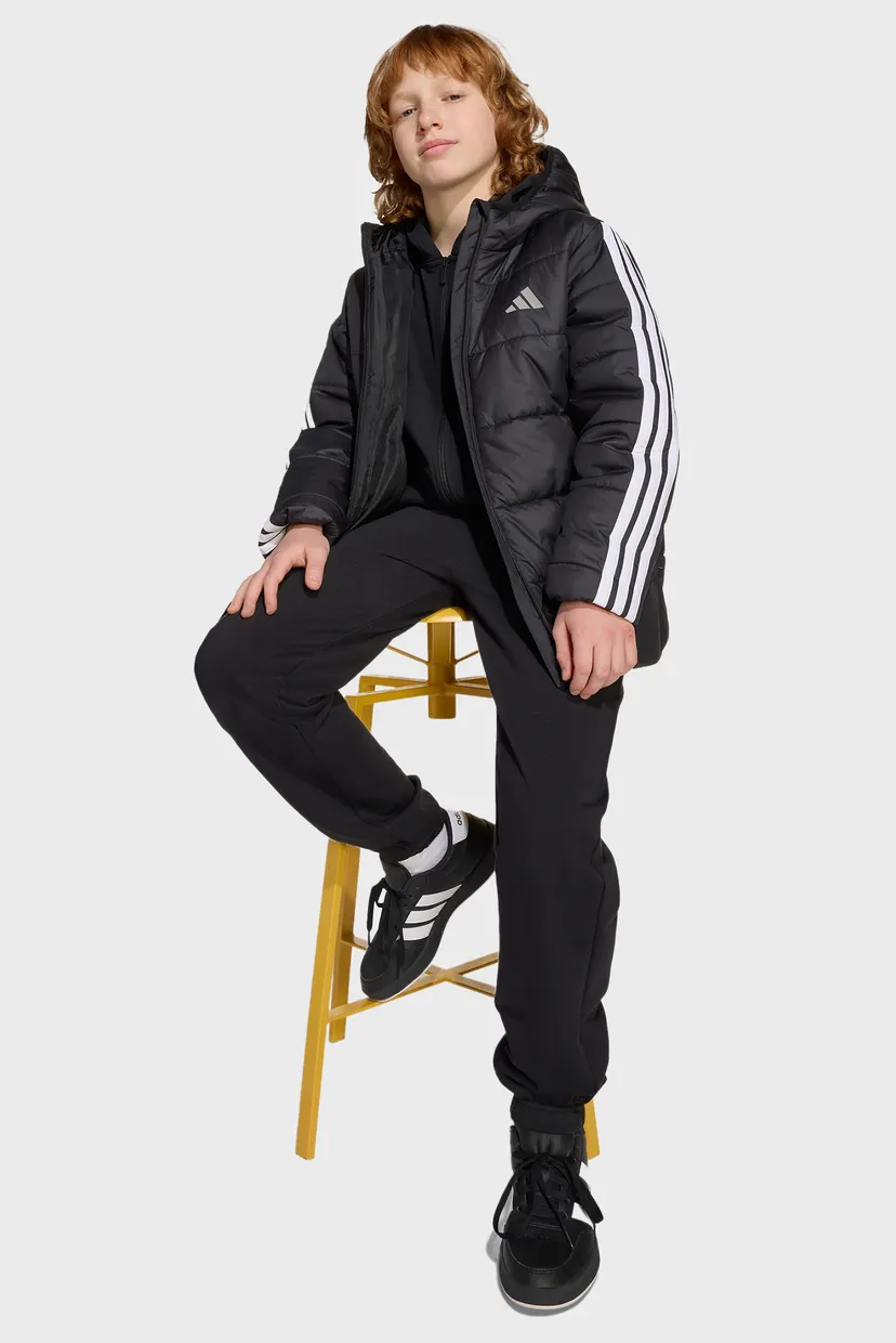 Дитяча чорна куртка Essentials 3-Stripes Padded Kids 5