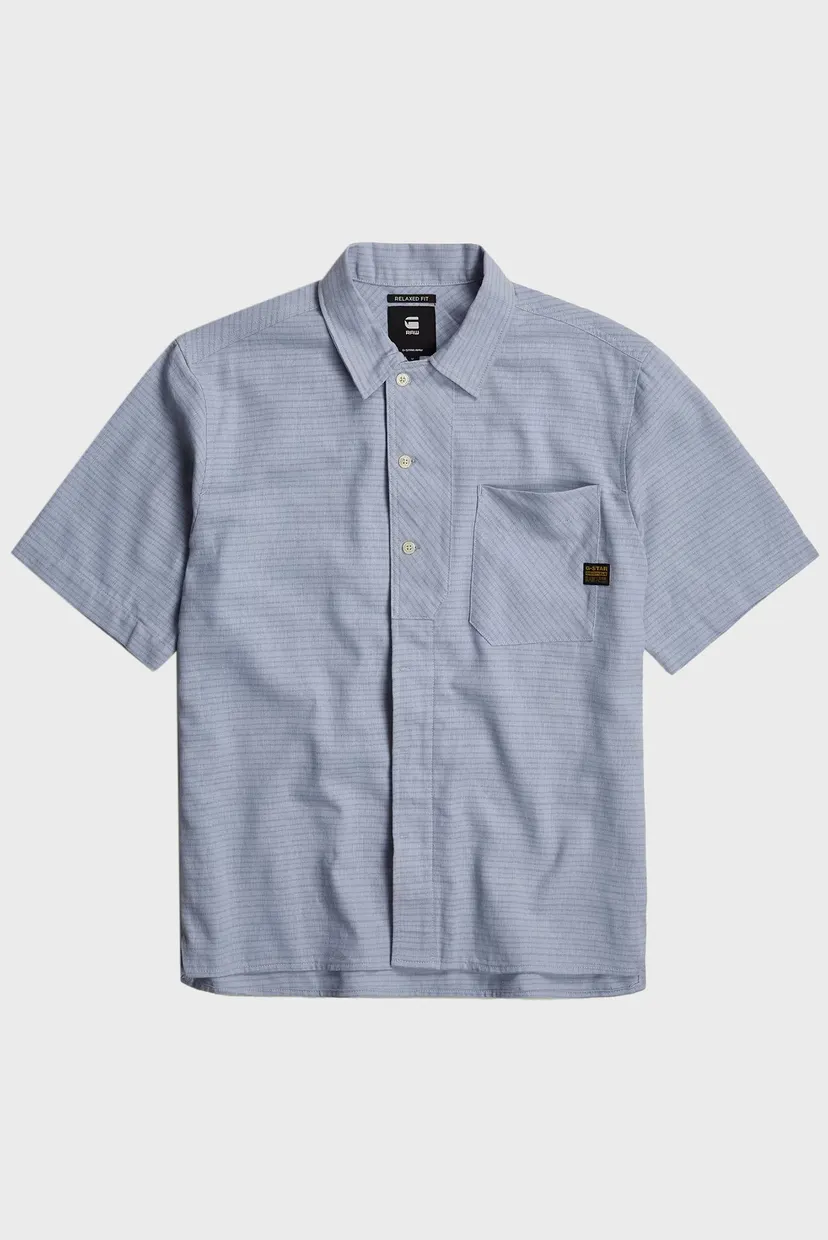 Мужская голубая льняная рубашка Workwear 5