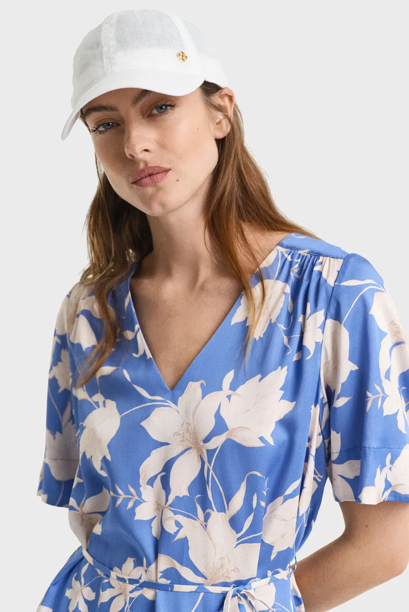 Жіноча синя сукня з візерунком REL FLORAL PRINT SS DRESS 4