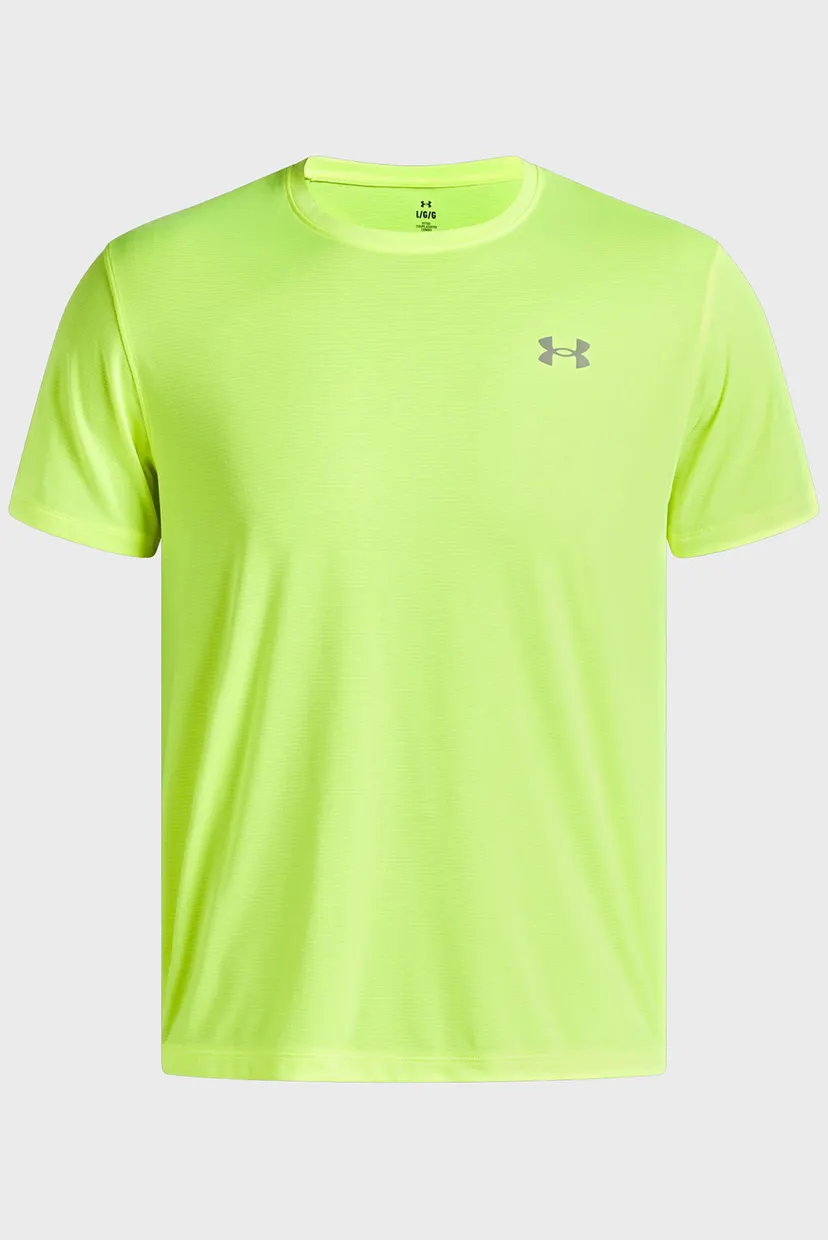 Мужская салатовая футболка UA LAUNCH SHORTSLEEVE 3
